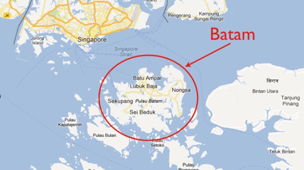 LOCATION MAP BATAM ISLAND INDONESIA